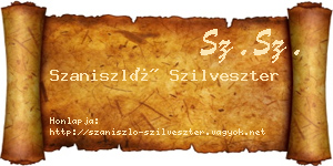 Szaniszló Szilveszter névjegykártya